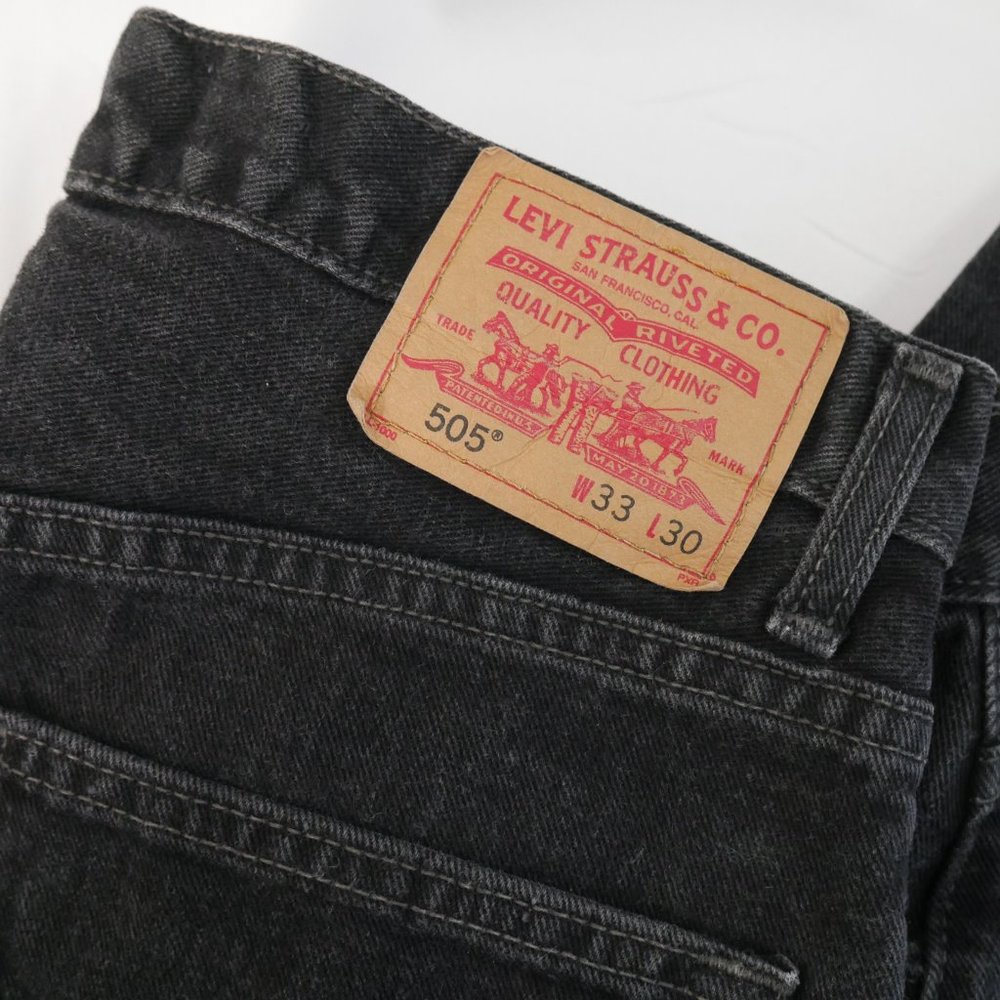 Black Denim Jeans 505 | Levi's 33/30